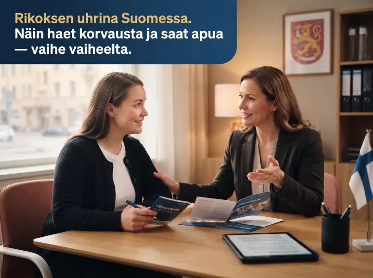 Rikoksen uhrina Suomessa Näin haet korvausta ja saat apua — vaihe vaiheelta